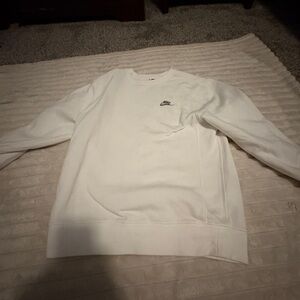 Nike Men's Classic White Crewneck Sweater